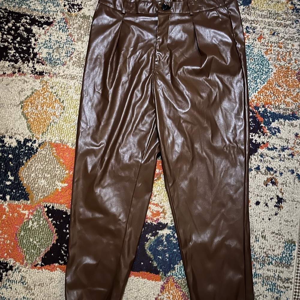 Women’s Brown Leather Pants